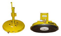 Air lifting jacks with built-in air bearing, fixing bracket, and load leveling crank