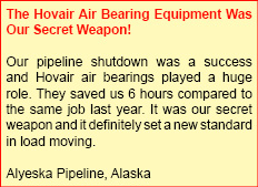 Testimonial: Hovair Systems load moving equipment and air bearing systems